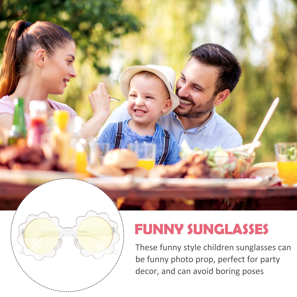 Fashion Round Flower Sunglasses Kids Girls Outdoor Beach Sunglasses Eyewear