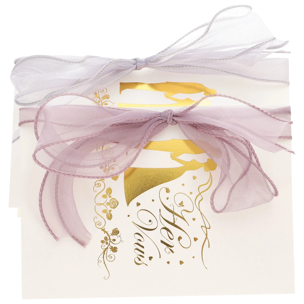 2pcs Wedding Oath Cards Wedding Vow Cards Ribbon Marriage Vows Oath Book Bridal Shower Gift