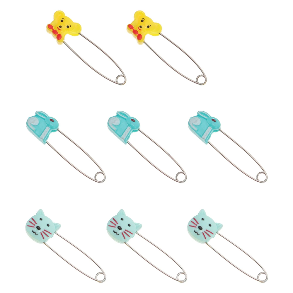  10pcs Bar Brooch Pin Badge Pin Clasp Brooch Pin Safety Pin Animal Baby Buckle