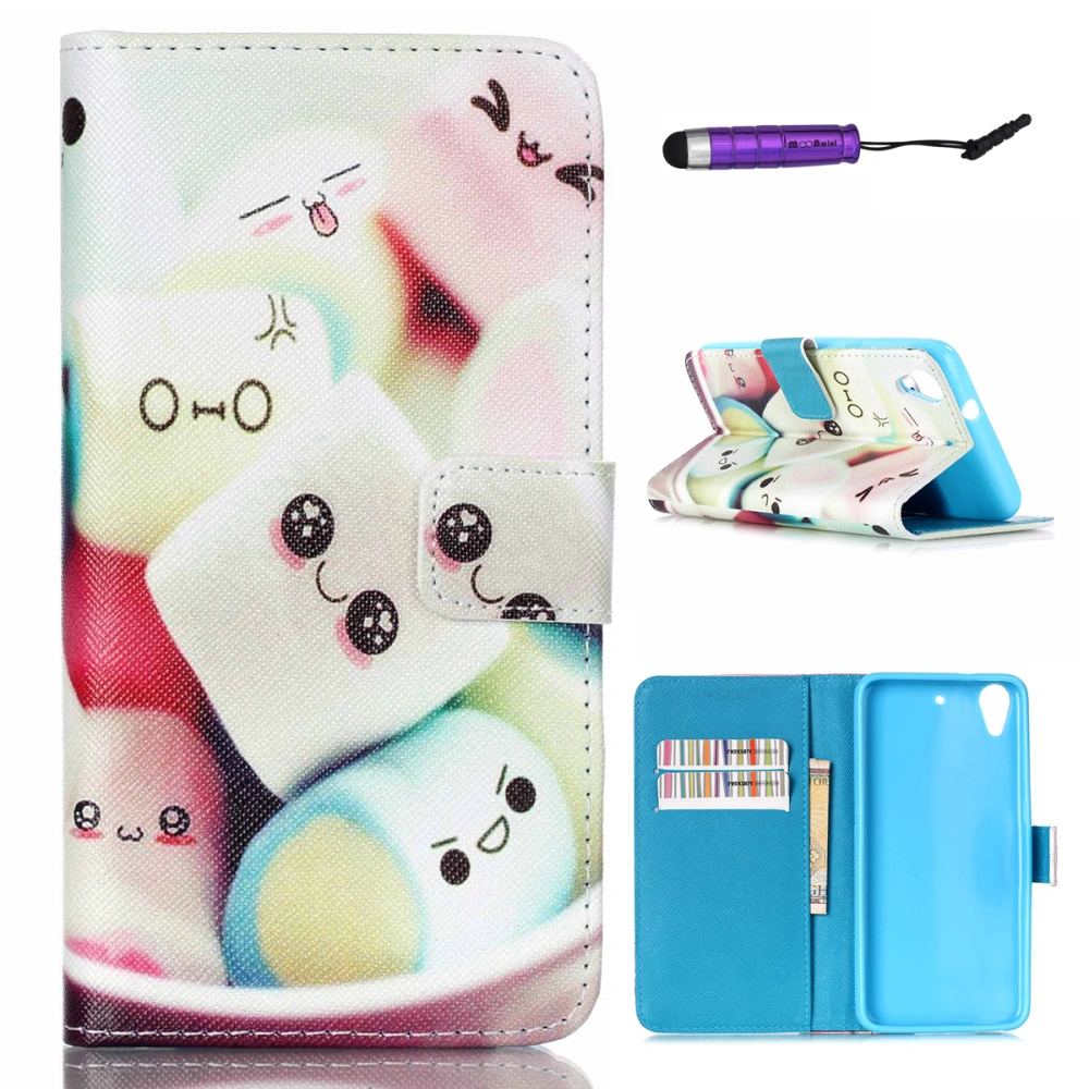 PU Leather Stand Wallet Slots Case Cover with Magnetic Closure for HTC Desire 626 (Marshmallow)