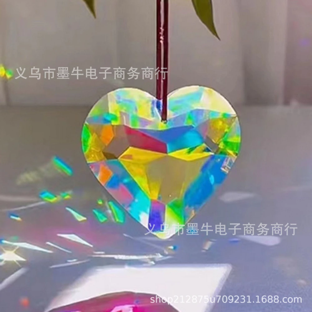 Heart Shape Suncatcher Pendant Party Hanging Ornament Suncatcher Pendant