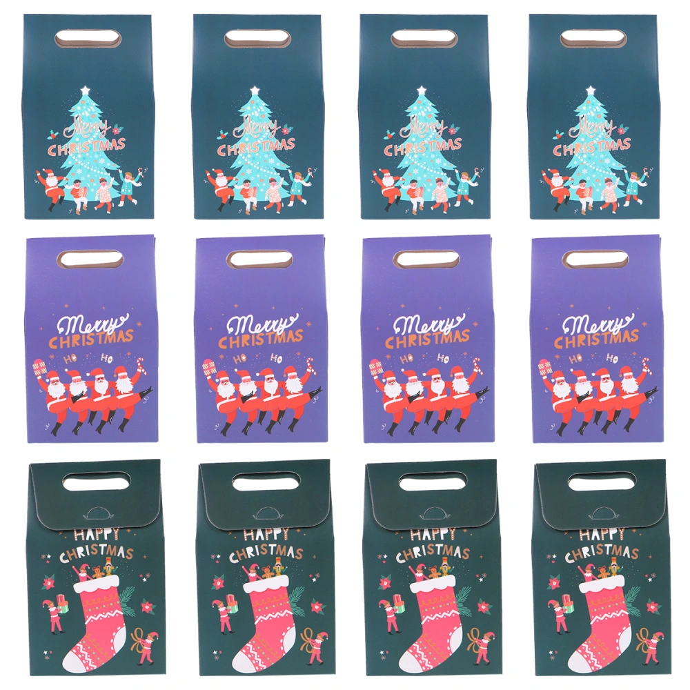 12Pcs Creative Christmas Wrapping Box Christmas Eve Apple Candy Cookie Box