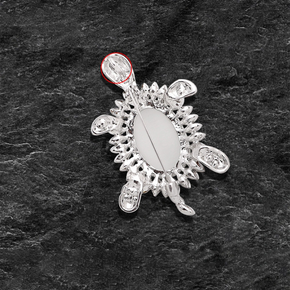 Turtle Brooch Opal Lapel Pin Delicate Clothing Corsage Necklace Charms Accessory