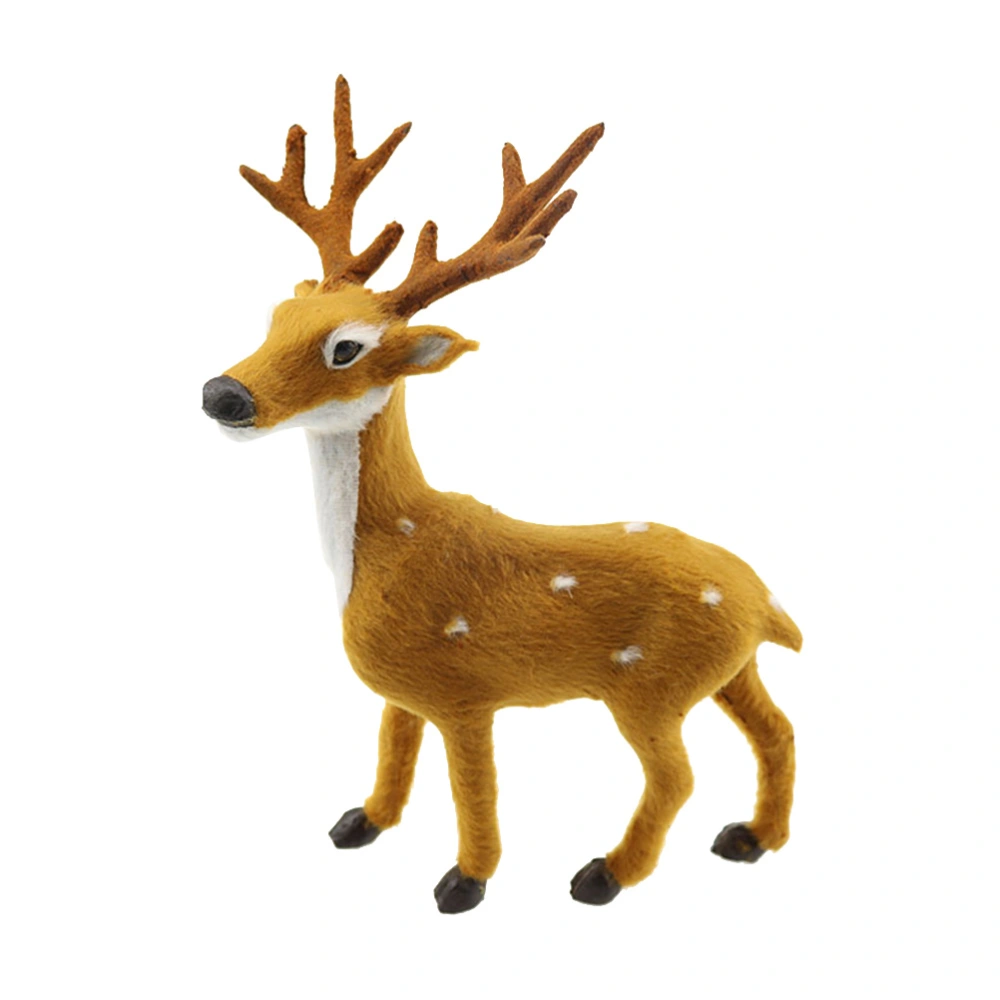 Christmas Table Deer Ornaments Simulation Standing Reindeer Elks Ornaments Xmas Desktop Home Decor Collectible