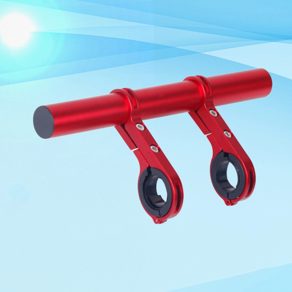 20cm Road Cycling Bike Double Handlebar Extension Mount Aluminum Extender Holder Set Extender Mount Bracket Aluminum Alloy (Red)