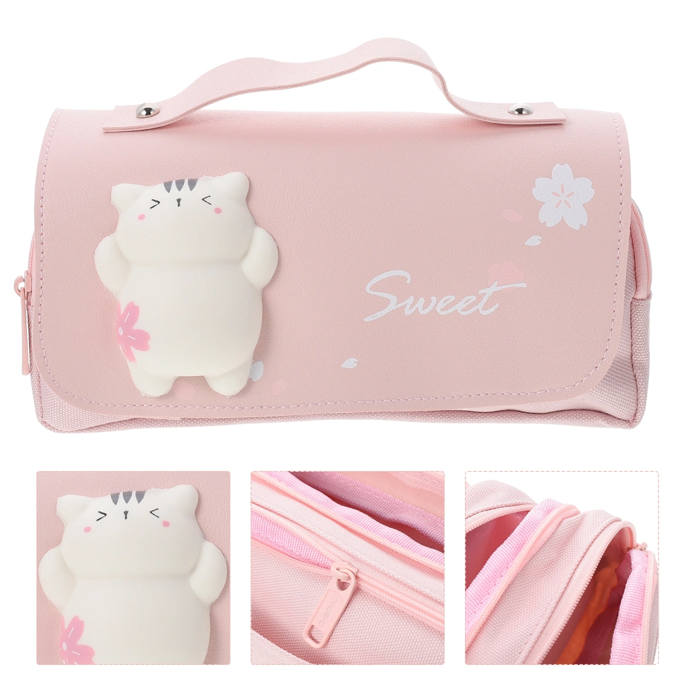 Adorable Pencil Pouch Portable Pencil Pouch Stress Relief Pen Bag Multi-use Pencil Case