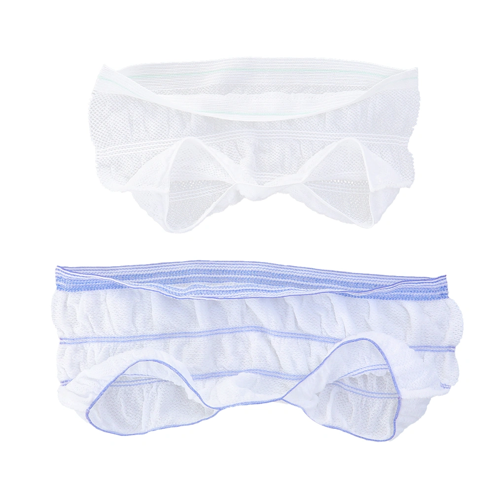 4pcs Disposable Pants Briefs Mesh Underwear Unisex Incontinence Mesh Pants (Small Size 2pcs + Large Size 2pcs Random Color)