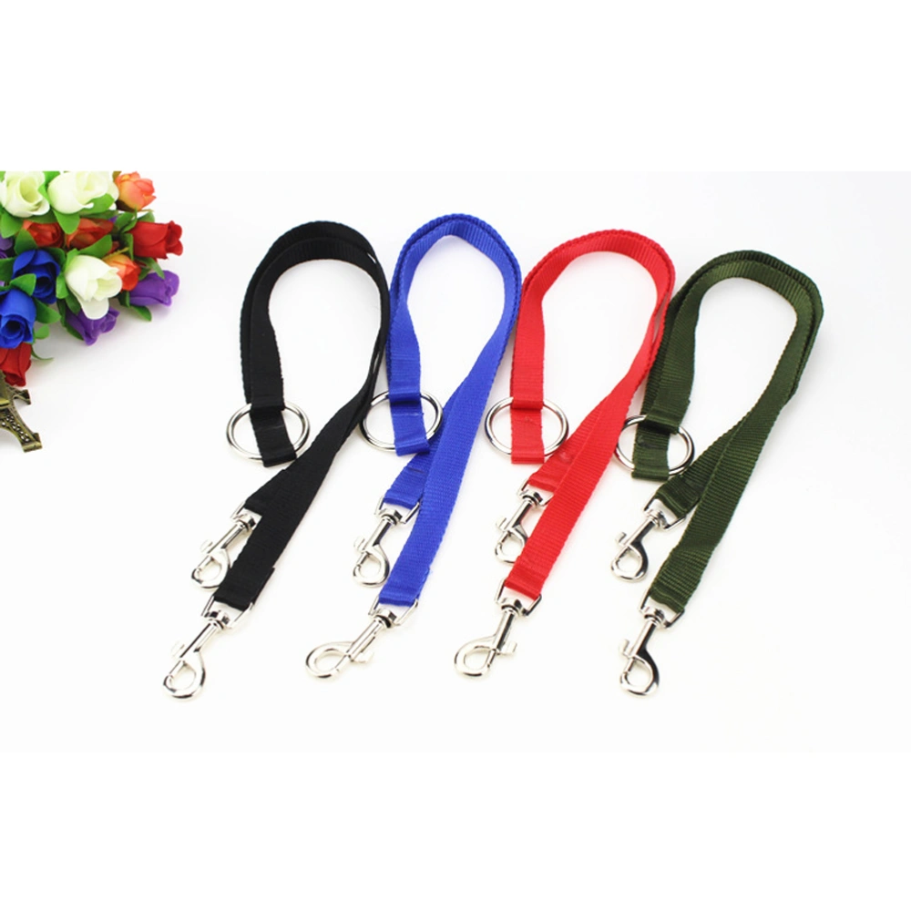 Double Leashes for Dogs Walk and Control 2 Dogs Nylon Belt Pet Dog Traction Rope for Small Pets (Army Green)