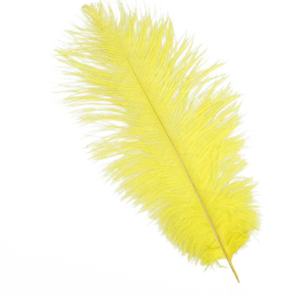 50pcs 30-35cm Artificial Ostrich Feathers Decoration Feathers for Holiday /Party /Dress /Home (Yellow)