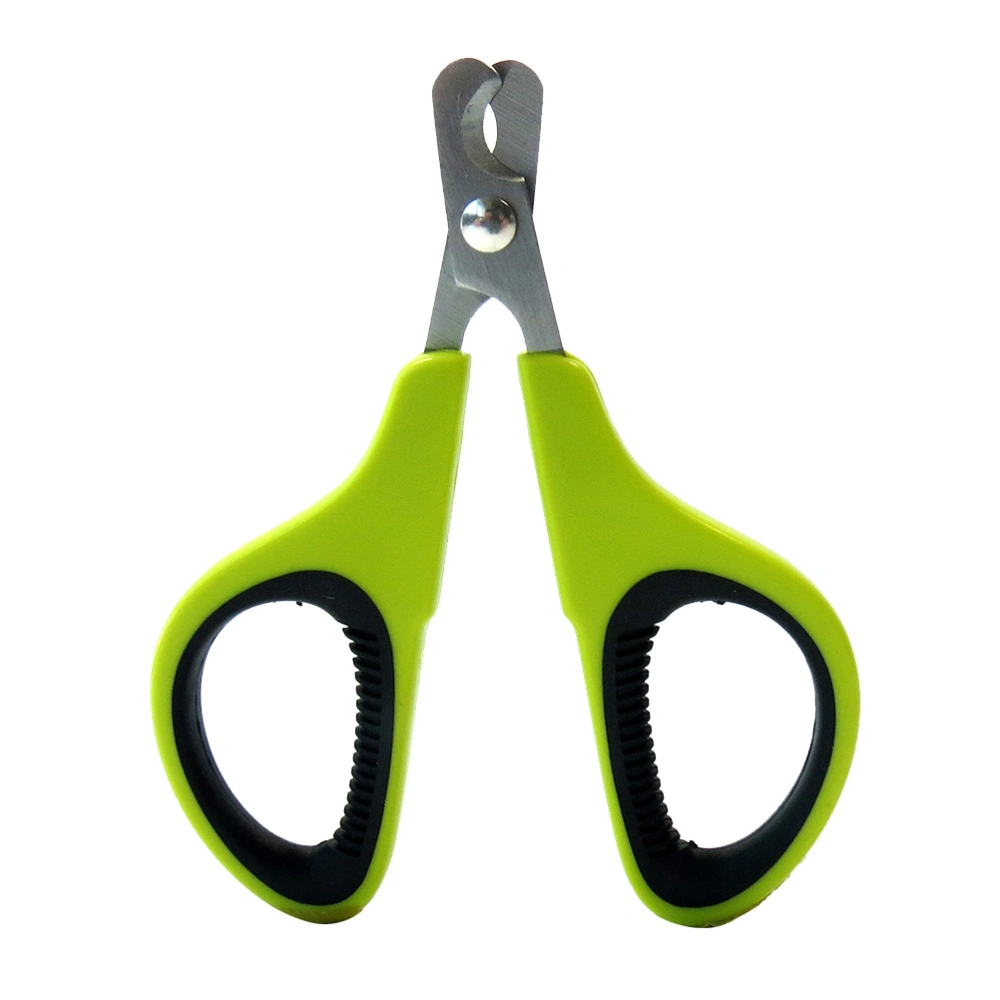 1pc Pet Cleaning Stainless Steel Nail Clipper Dog Cat Scissors Claw Cutter Trimmer Pet Nail Cutter (Light Green)