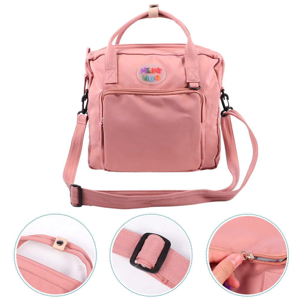 1Pc Large Capacity Straddle Bag Portable Bag for Woman (Pink)