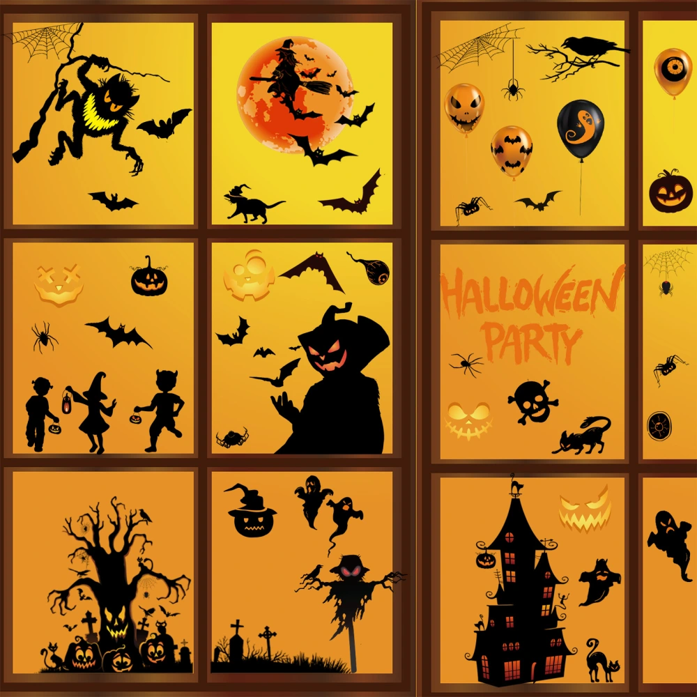 Home Fashion Printing Halloween Static Window Sticker