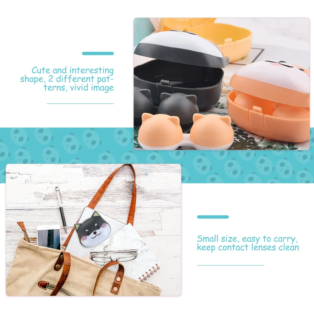 2pcs Creative Portable Mini Lens Cases Fashion Lens Boxes