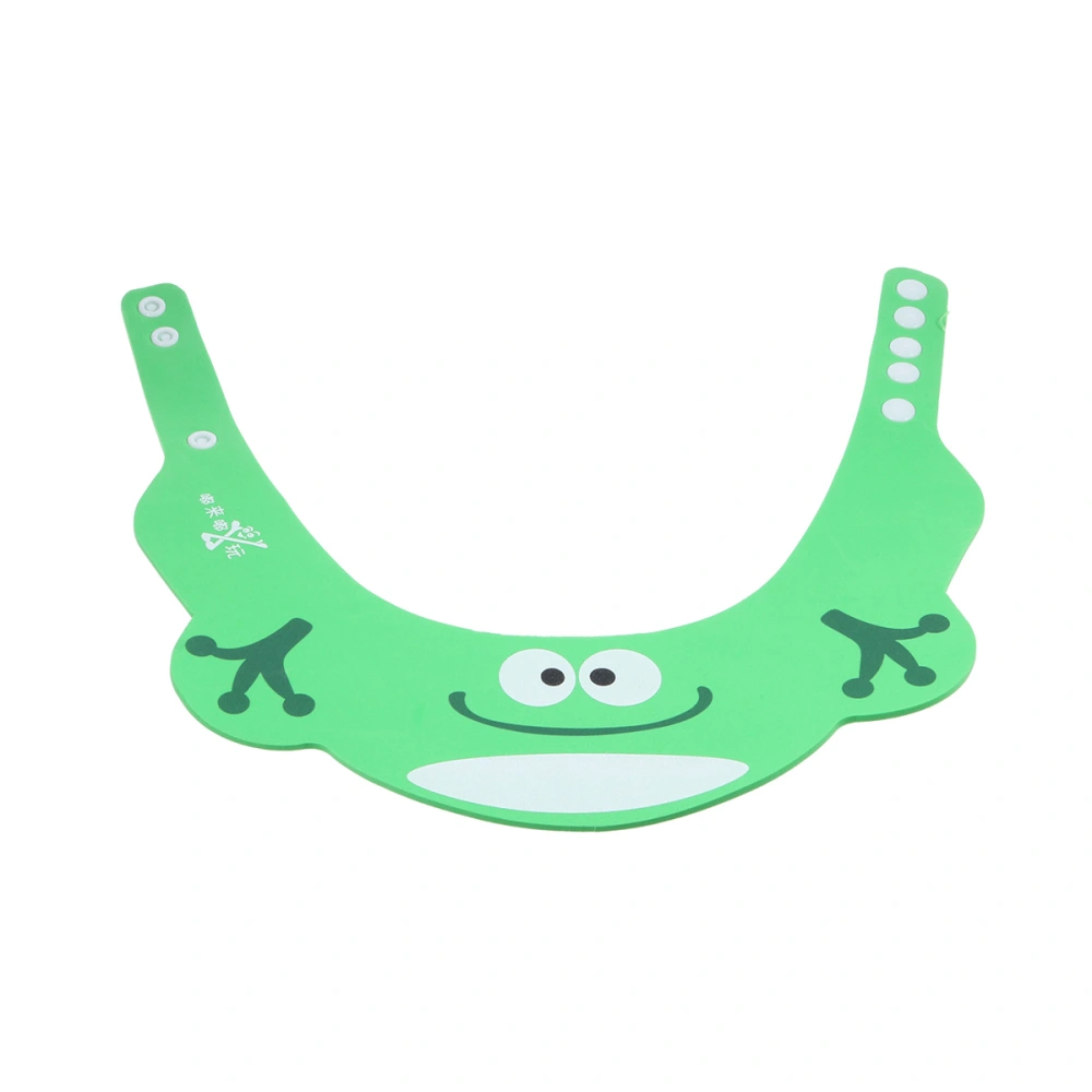 1pc Thickened Baby Shampoo Shower Cartoon Animal Adjustable Bathing Ear Protector Hat (Green Frog)