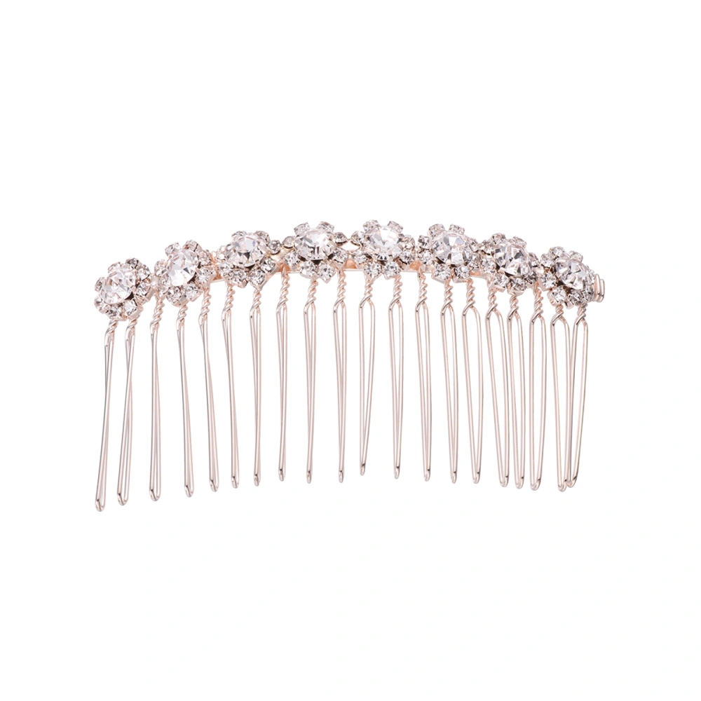 4pcs Alloy Hair Comb Rhinestone Inalid Elegant Hair Insert Comb for Women Lady