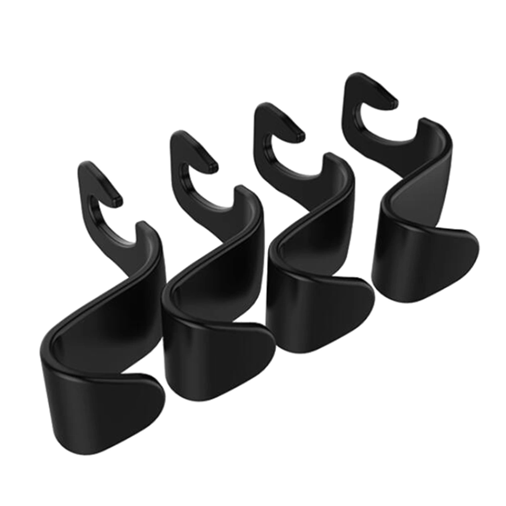 10 Pcs PP Plastic Car Hooks Back Seat Headrest Hooks Multifunctional 20kg Maximum Load Auto Vehicle Headrest Hangers Universal Storage Organizers (Black)