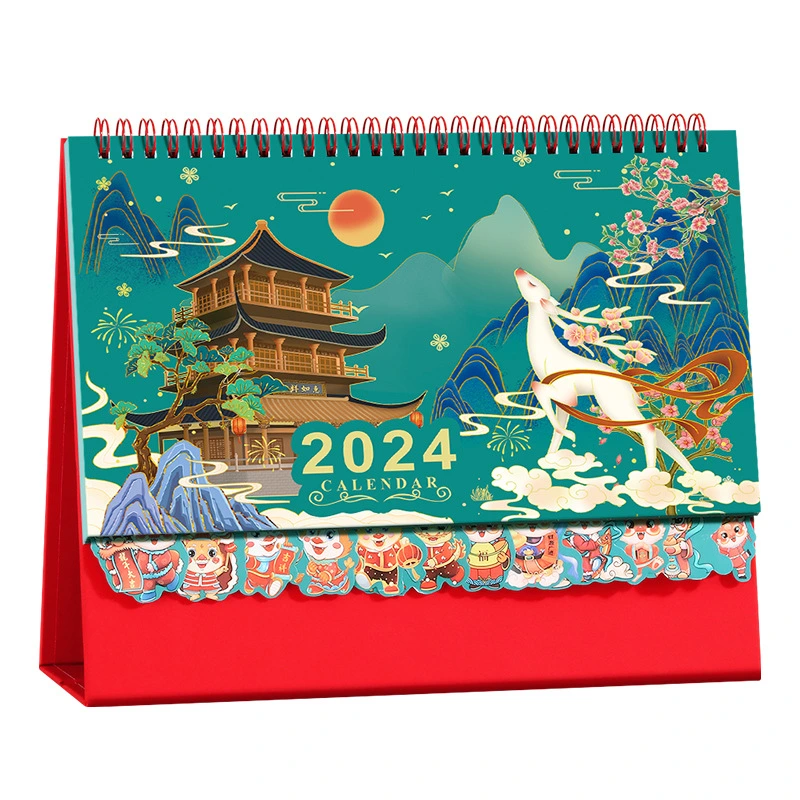 Desk Calendar 2024 Desk Calendar Ornament Stand Up Flip Calendar Decor Desktop Calendar