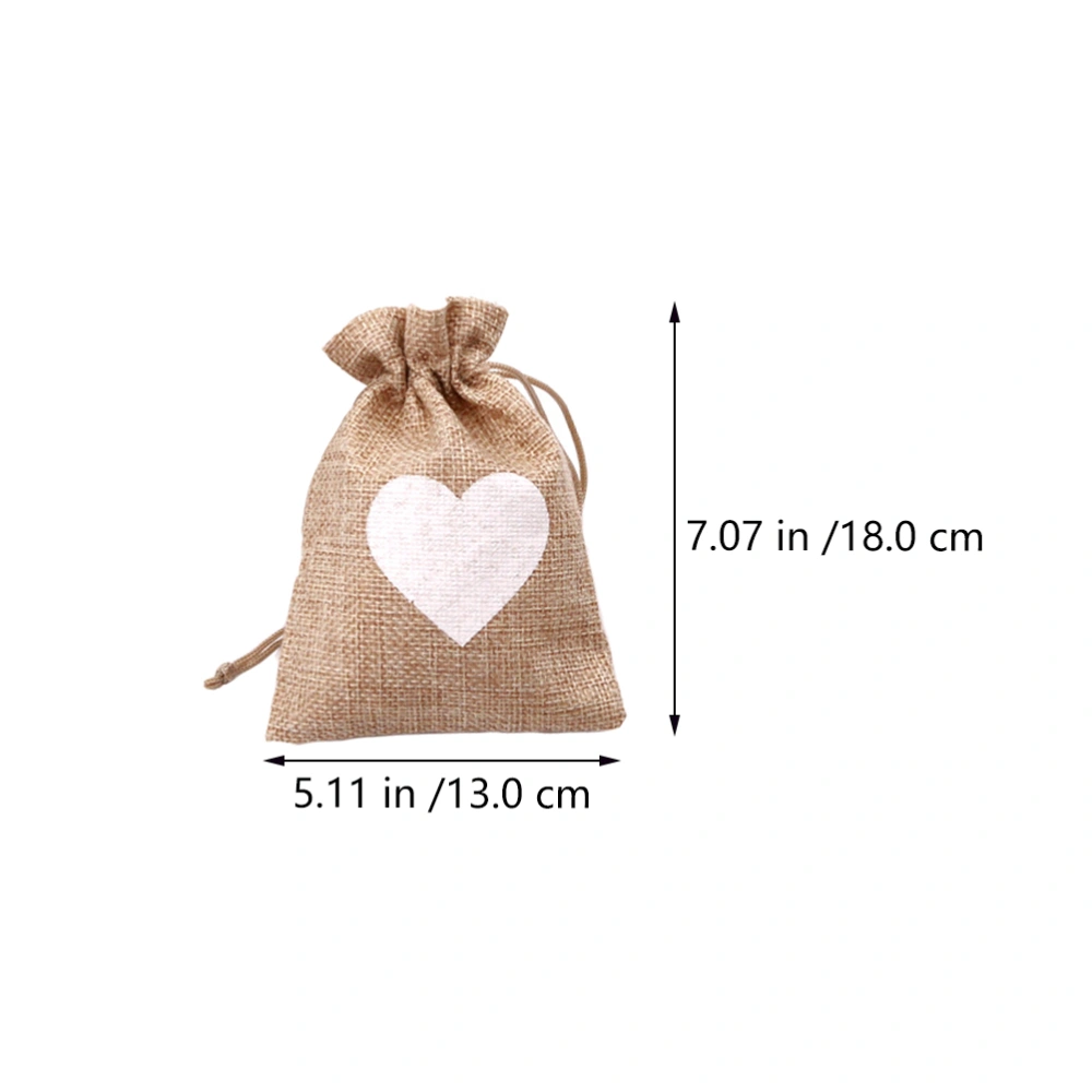 20pcs Heart Pattern Gift Bags Small Gift Bags Wedding Candy Wrapping Bags