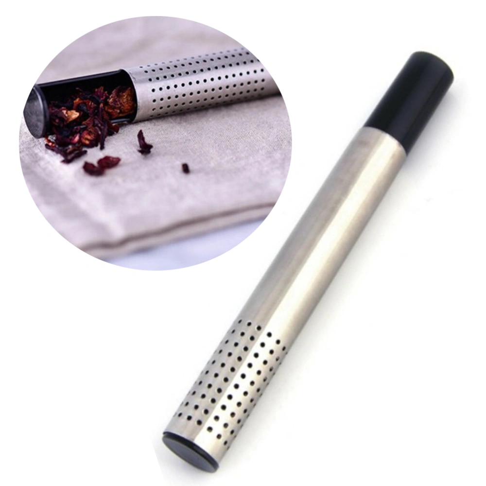 Tea Strainer Stick Stainless Steel Pipe Design Mesh Tea Filter Coffee Teapot Tools  Portable Tea Infuser