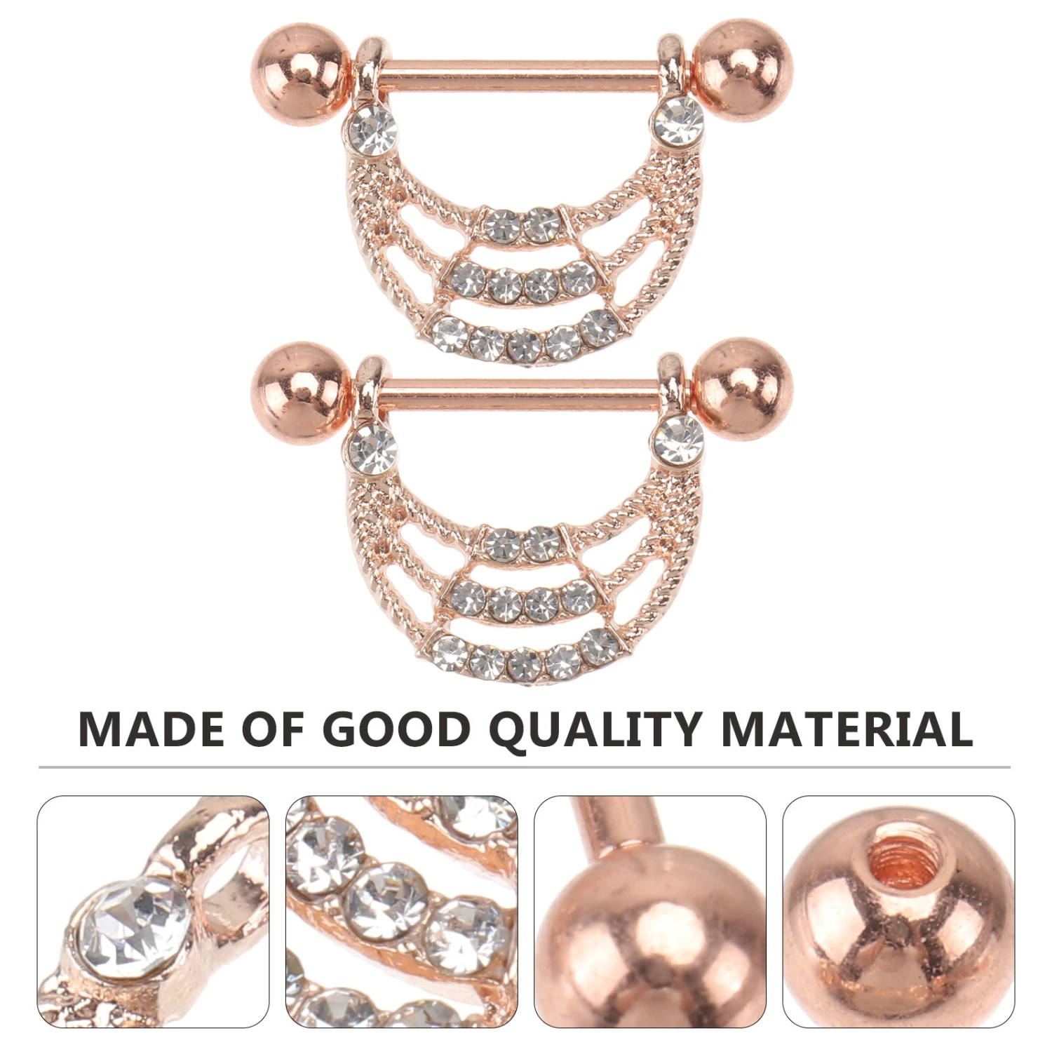 1Pair Fashion Nipples Ring Unique Body Piercing Jewelry Bright Nipples Ring