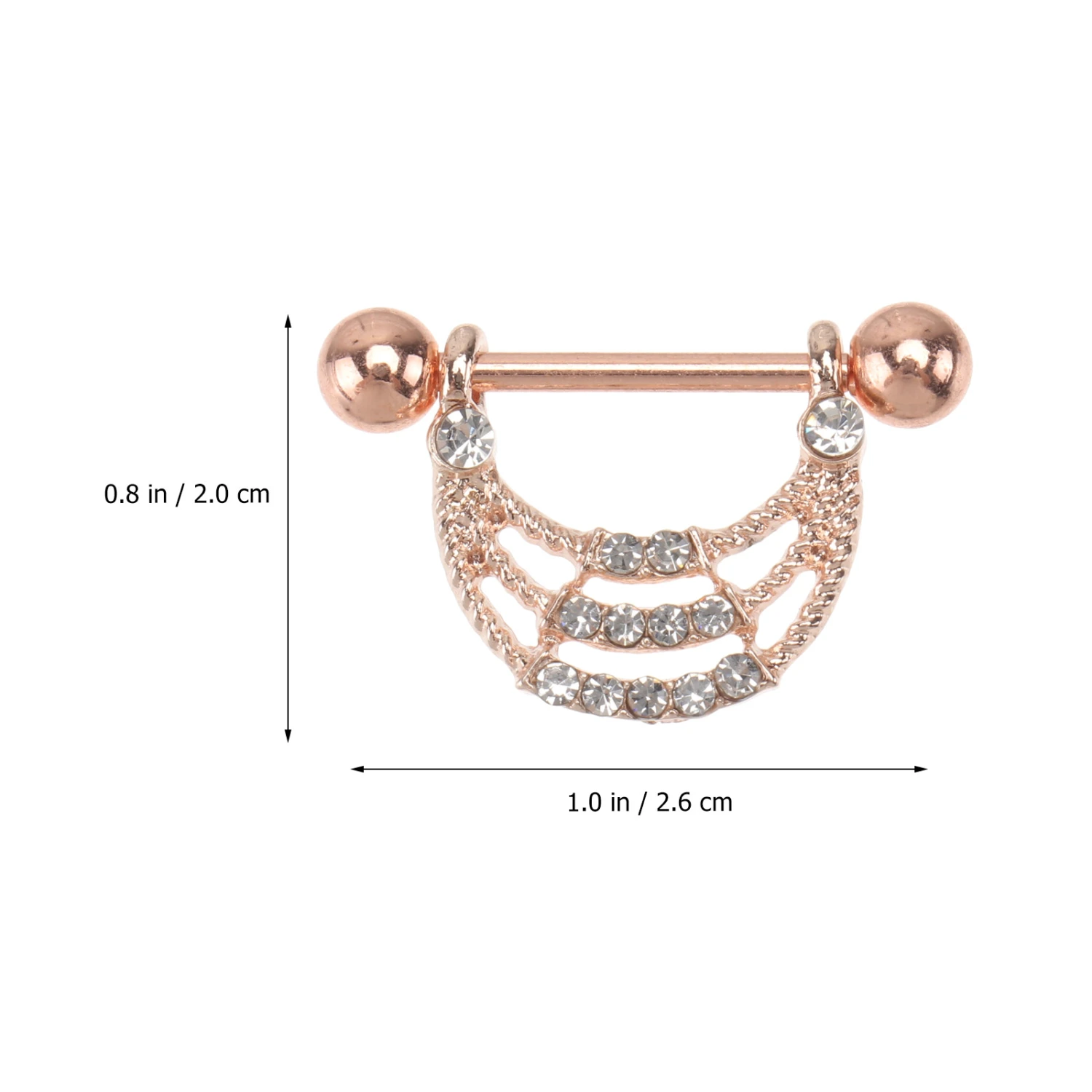 1Pair Fashion Nipples Ring Unique Body Piercing Jewelry Bright Nipples Ring