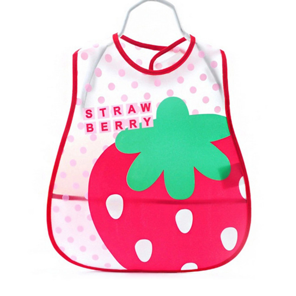 5pcs Adjustable Baby Bibs EVA Plastic Waterproof Lunch Feeding Bibs Baby Cartoon Feeding Cloth Children Baby Apron Babador (Random Pattern)