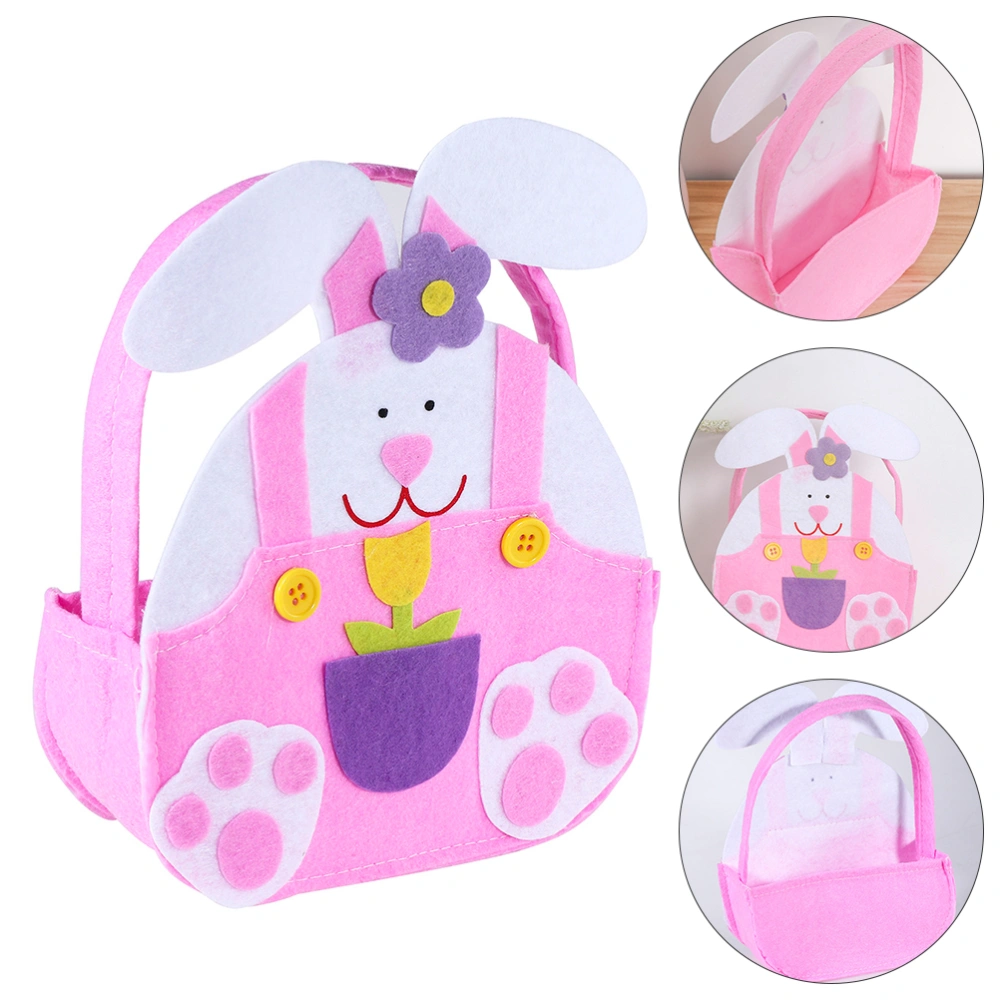 Easter Candy Bag Cartoon Bunny Shape Gift Container Easter Rabbit Treat Pouch