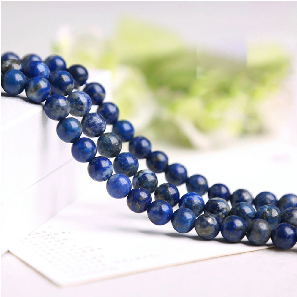 1 Set Natural Lapis Lazuli Loose Beads DIY Decorative Beads Jewelry Accessories for Bracelet Necklace (About 92 Beads)