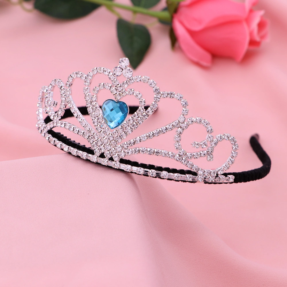 Children Hearts Crown Tiara Crystal Queen Headband Crowns Hair Accessories