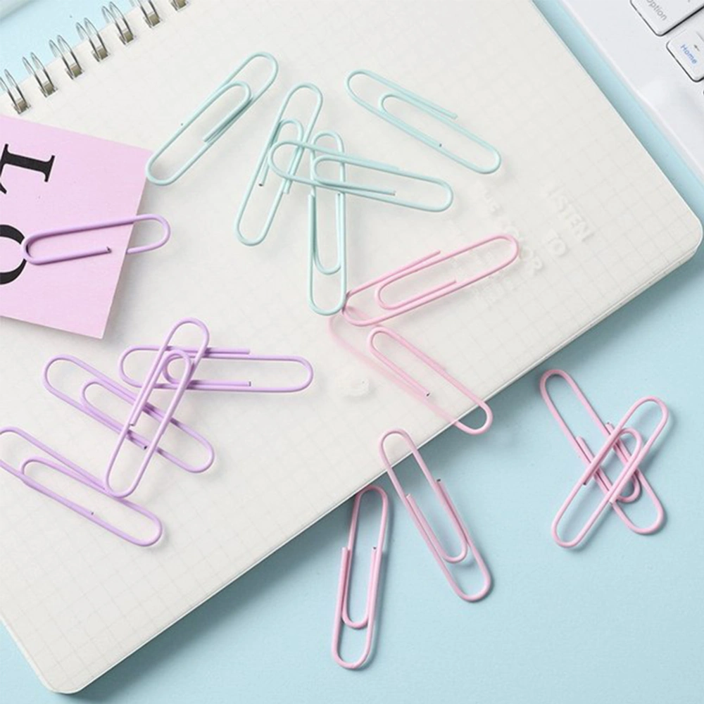 150Pcs Paper Clips Iron Paper Clips Colorful Paper Clips Portable File Paper Clips