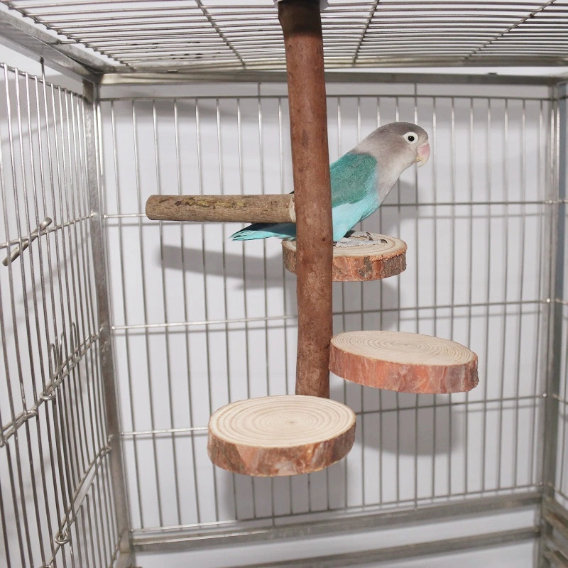 Natural Wood Bird Perch Stand Platform Bird Cage Platform Pet Parrot Bird Cage Perch