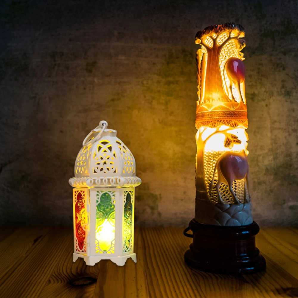 1Pc Classic Ramadan Lantern Exquisite Wind Lamp Decorative Lamp Festival Gift