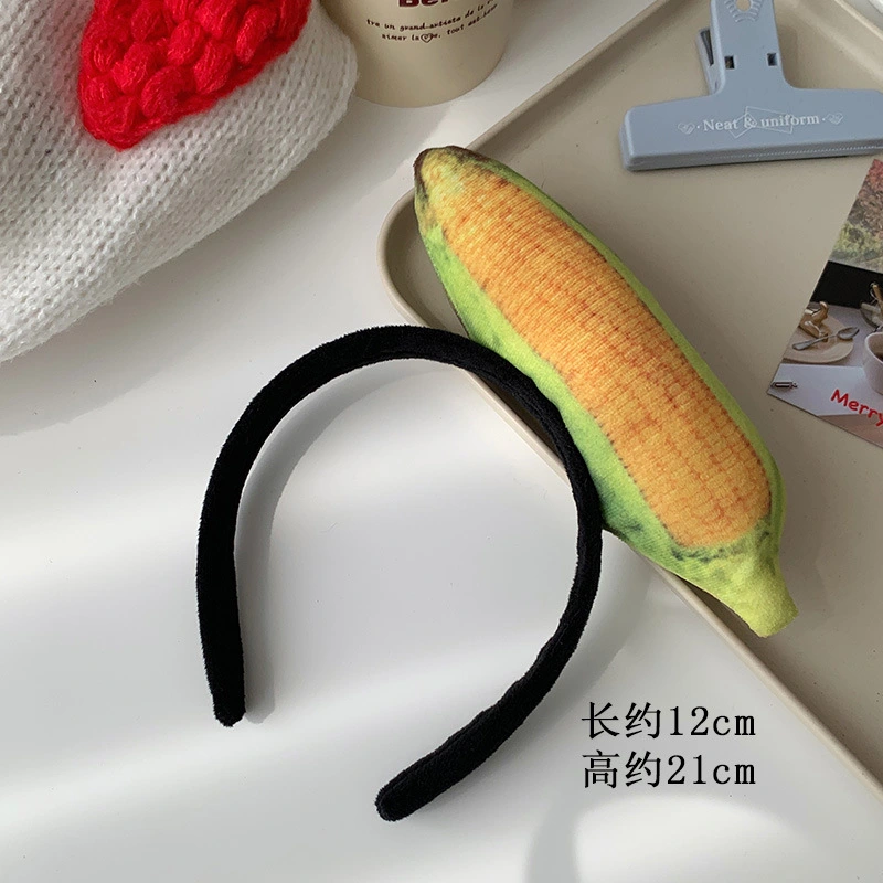 Corn Headband Adorable Vegetable Headpiece Corn Shape Headdress Hairband Decor