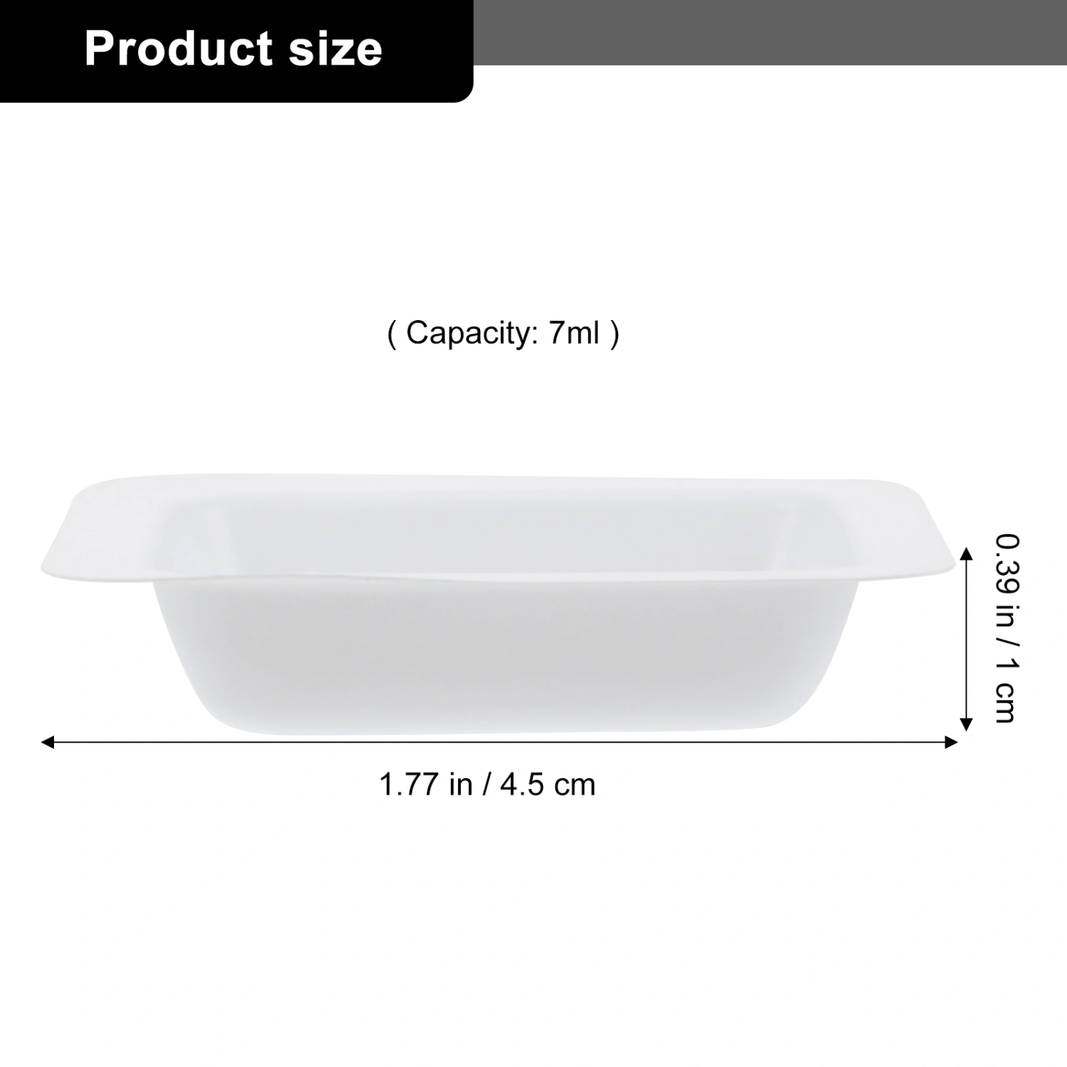 20pcs Plastic Weigh Boats Labs 7ml Weighing Dishes Disposable Plastic Square Dishes