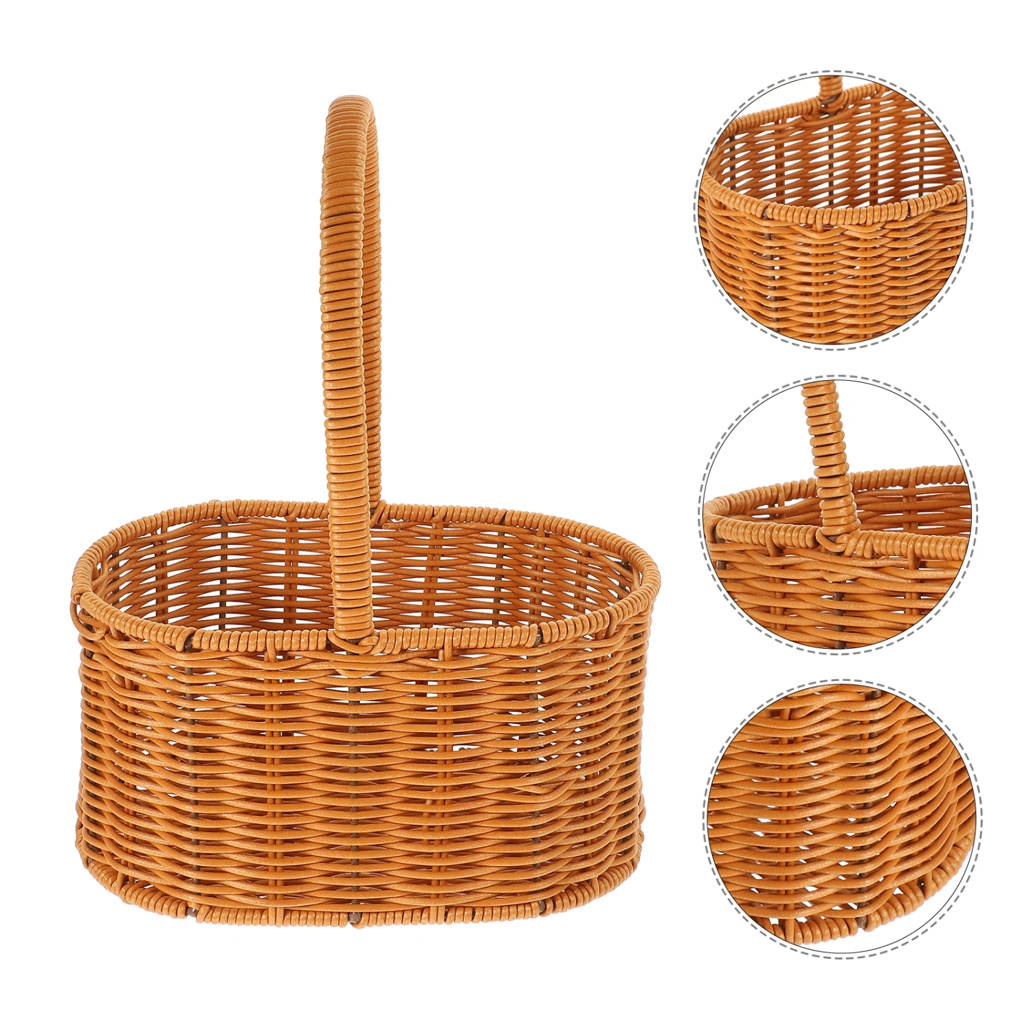 Decorative Woven Basket Storage Basket Gift Storage Basket Woven Flower Basket Picnic Basket