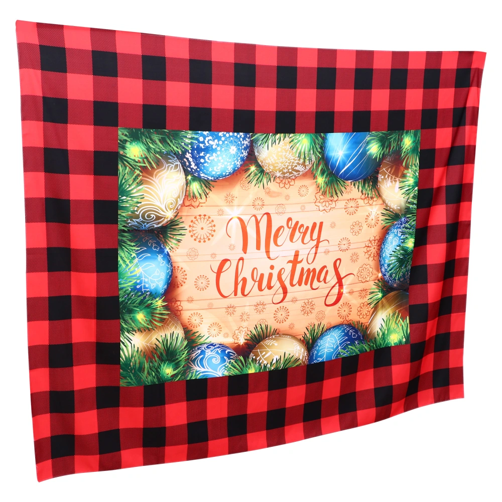 1Pc Christmas Table Cover Xmas Decorative Tablecloth Anti-skid Tablecloth