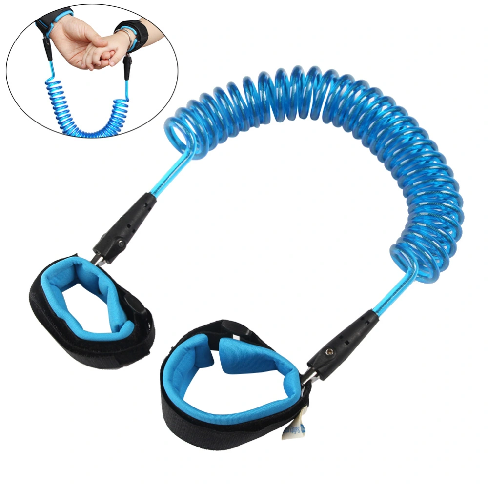 Kids Safety Harness Children Leash Wrist Link Traction Rope Anti Lost Belt 1.5M(Blue)