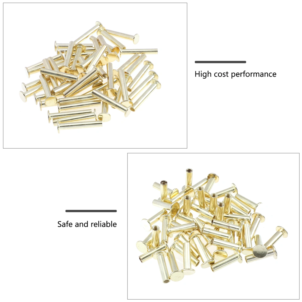 100pcs Golden Phillips Chicago Screws Scrapbook Photo Albums Binding Screws Assorted Kit