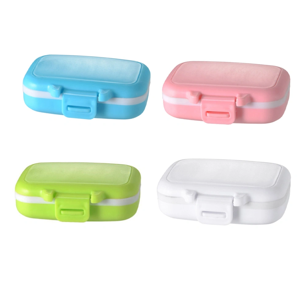 4PCS Mini Medicine Storage Case One Week Pill Dispenser Box Sealing  Container Capsule Organizer for Indoor Outdoor Travel