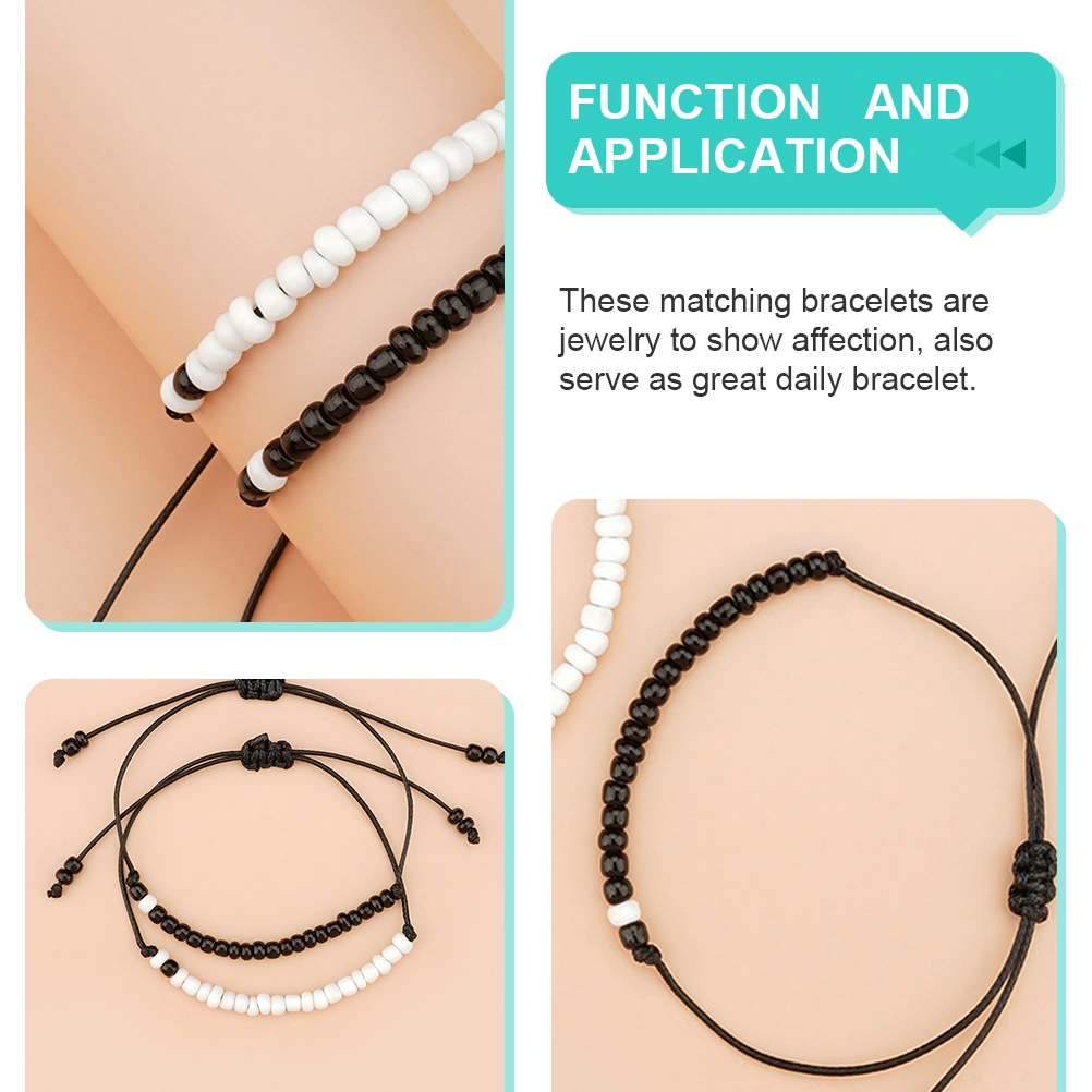 1 Pair Beaded Bracelet Braided Bracelet Knot String Couple Woven String Bracelet