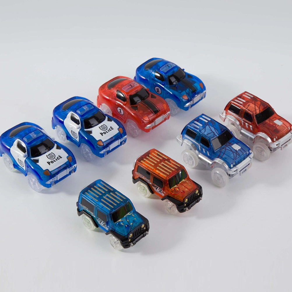 Light Up Car Track Toy Racing Track Accessories Compatible with Most Tracks(Blue)