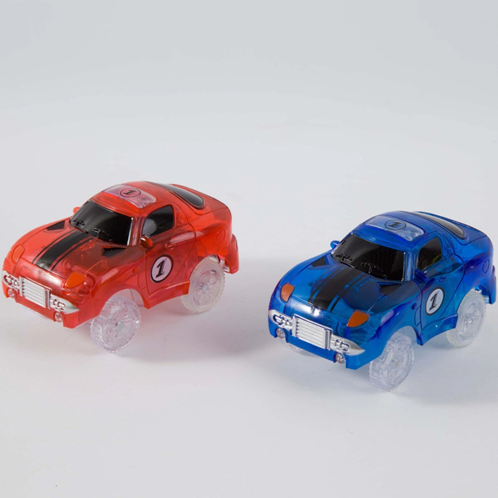 Light Up Car Track Toy Racing Track Accessories Compatible with Most Tracks(Blue)