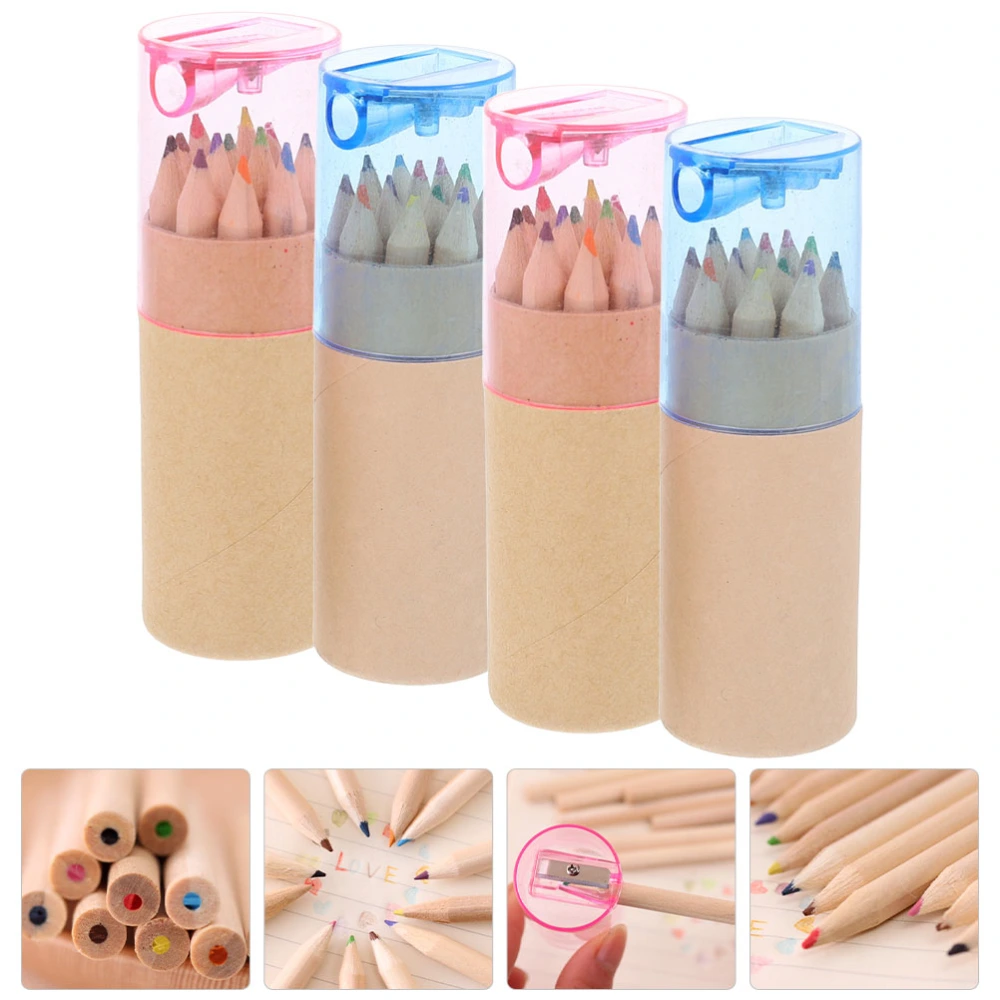 48pcs  Multi-function Kids Pencils Convenient Coloring Pencils Portable Drawing Pencils