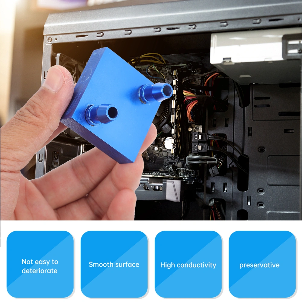 Aluminum Water Cooling Block Front Port for Computer CPU Graphics Radiator