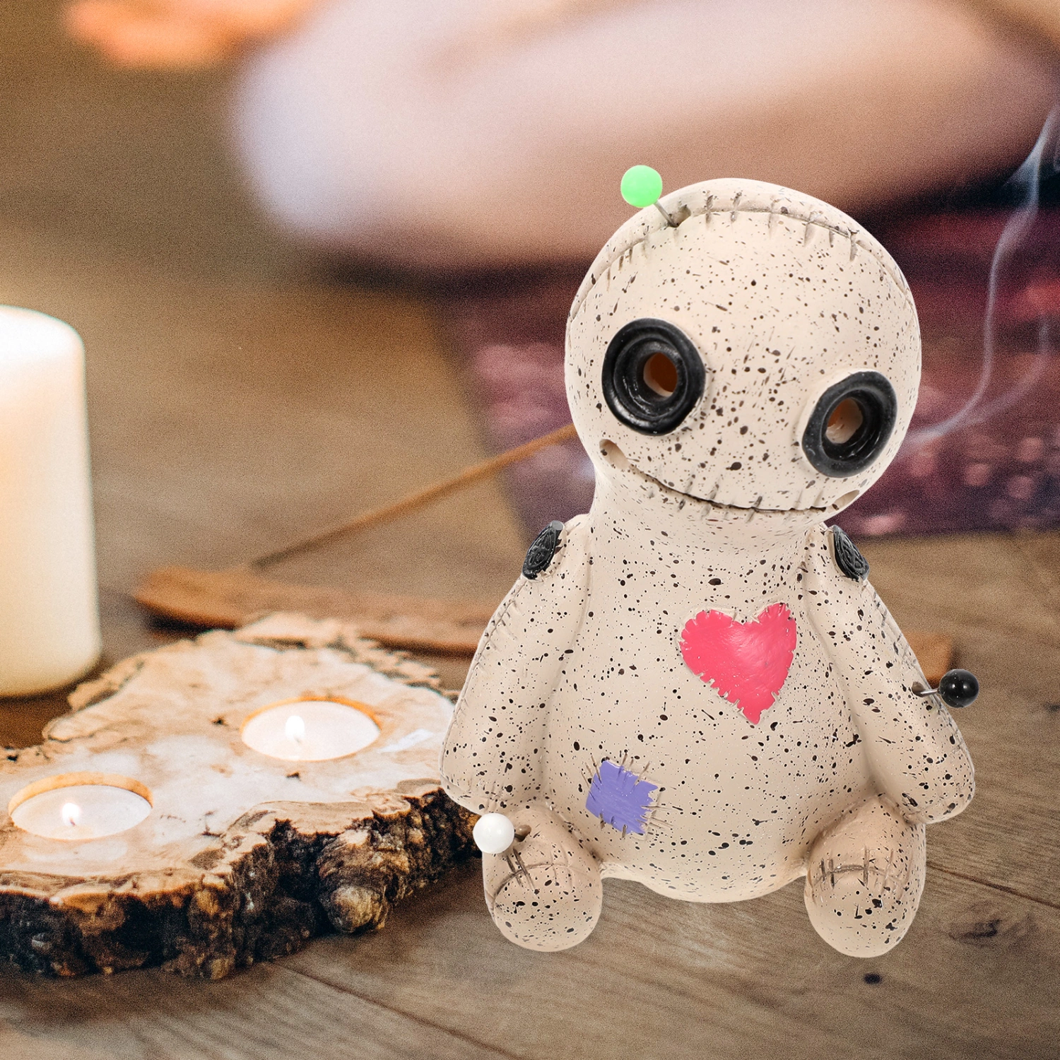 1Pc Voodoo Doll Cone Burner Lovely Voodoo Doll Decoration Halloween Decoration