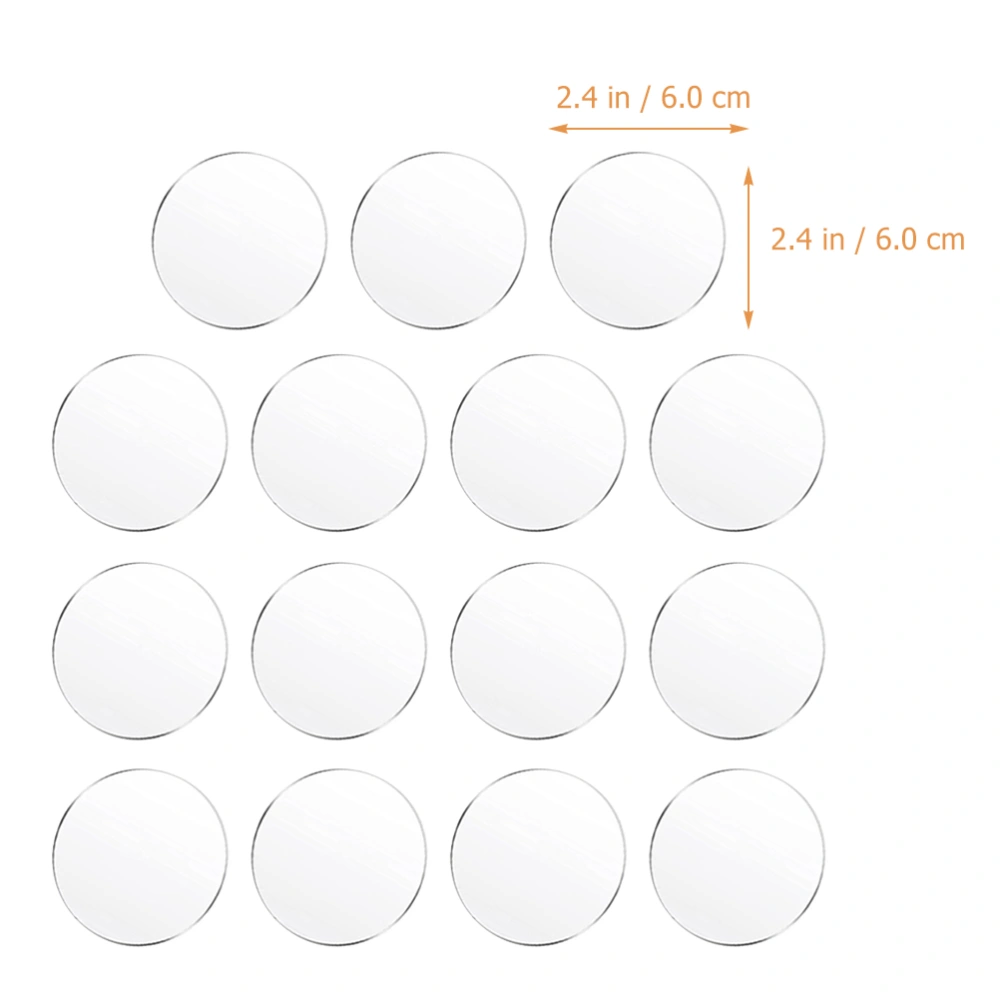 15pcs Round Clear Acrylic Disc Clear Acrylic Round Sheet Clear Acrylic Circle Blanks