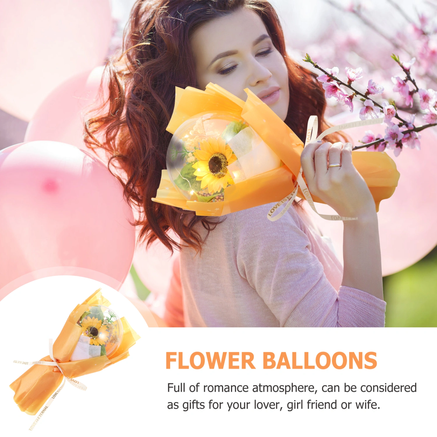 1 Bundle Light Up Bouquet Artificial Flower Bouquets Romantic Gift For Valentine's Day