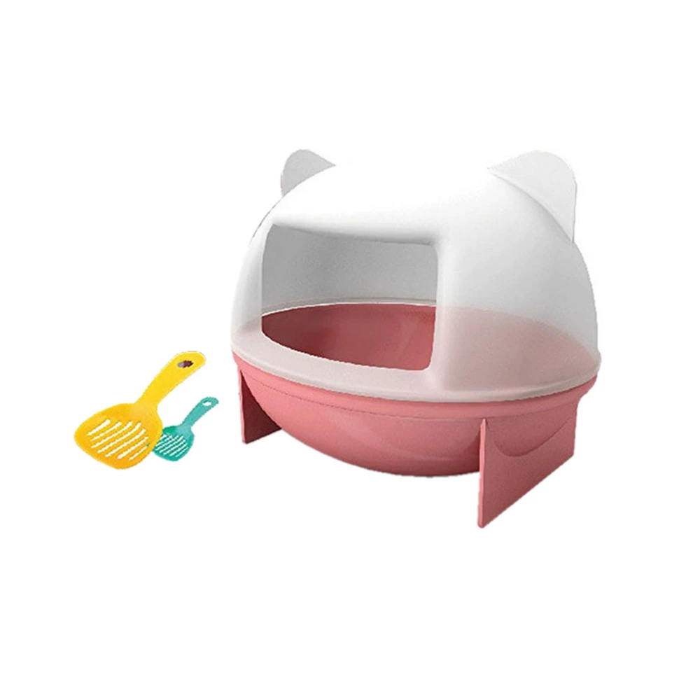 Small Animal Rejas Bathroom House with Scoop set for Mouse Chinchilla Rat Gerbil and Dwarf Hamster (Pink)