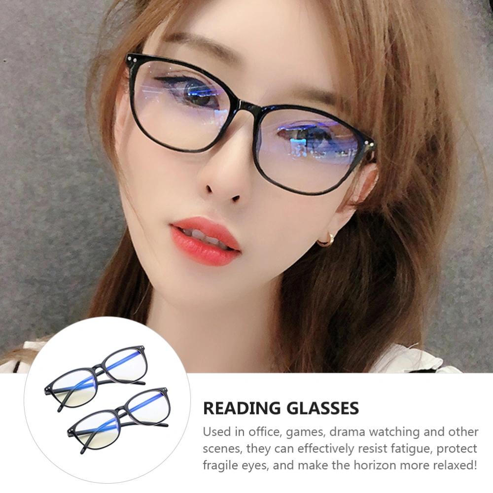 2 Pairs Practical Glasses Frames Blue Light Glasses Gaming Glasses (Black)