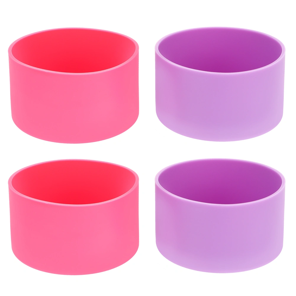 4pcs Silicone Bottle Bottom Covers Household Bottle Bottom Protective Covers